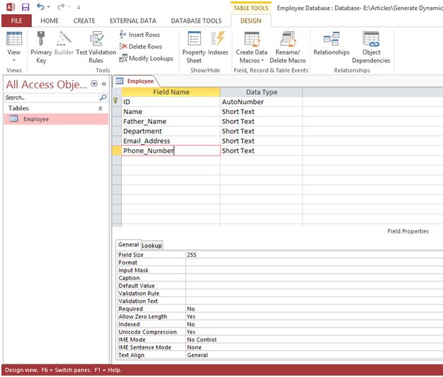 Microsoft Access 2013